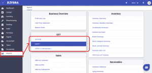 GSTR-1 Report-zybra gst accounting software